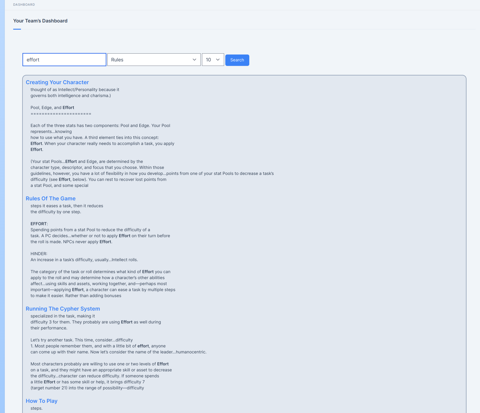 Cypher Rules Search